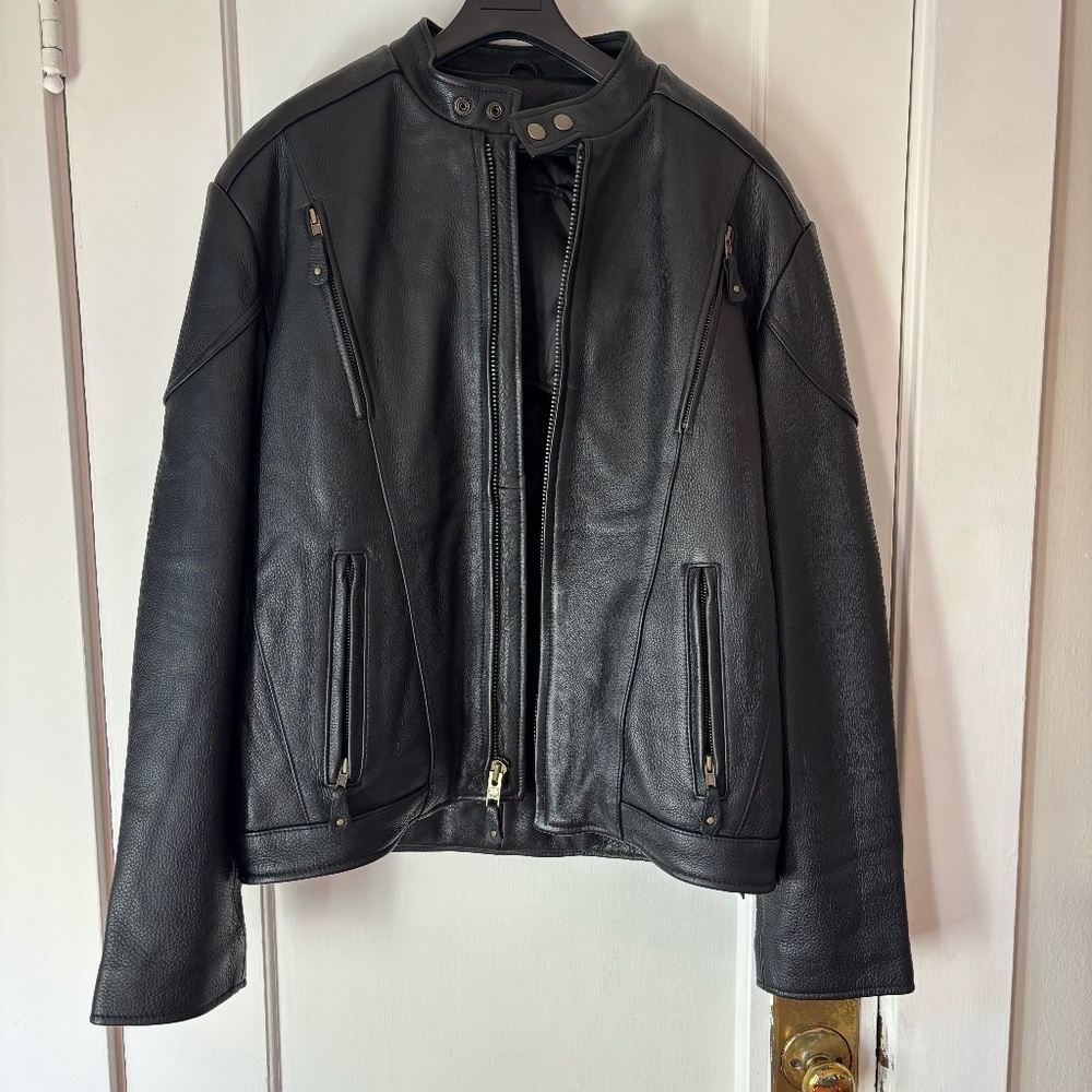UF Vintage 100% Genuine Leather Biker Jacket